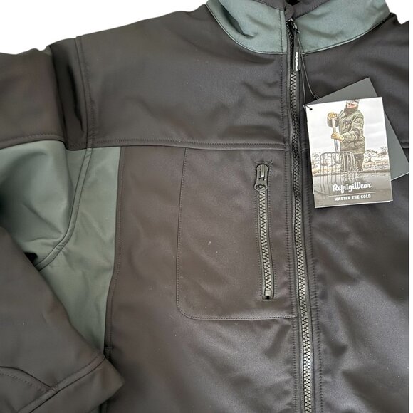RefrigiWear Softshell Jacket NWT Mens XL Black Insulated Windproof Workwear049OR - Picture 4 of 13